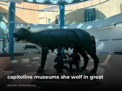 capitoline museums she wolf in great hall