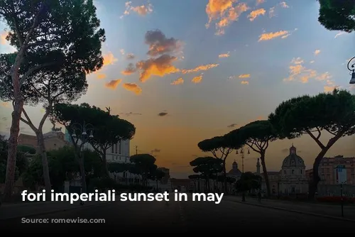 fori imperiali sunset in may