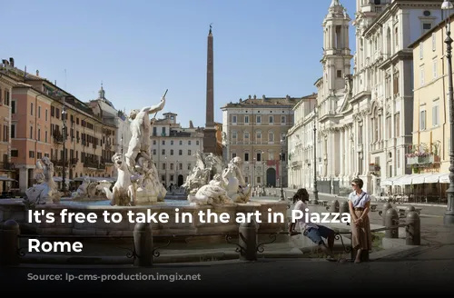 It's free to take in the art in Piazza Navona, Rome