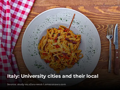 Italy: University cities and their local cuisines