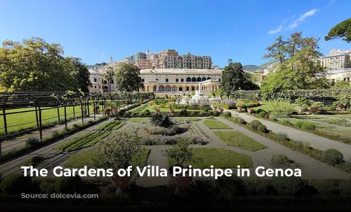 The Gardens of Villa Principe in Genoa