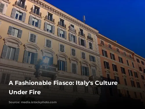 A Fashionable Fiasco: Italy's Culture Minister Under Fire