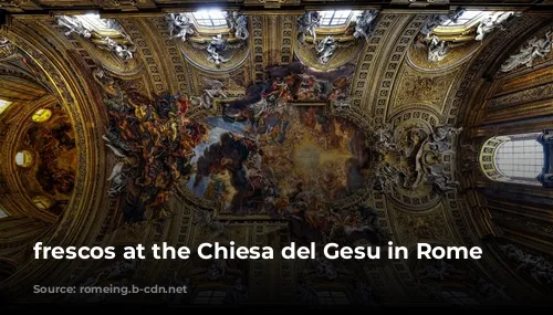 frescos at the Chiesa del Gesu in Rome