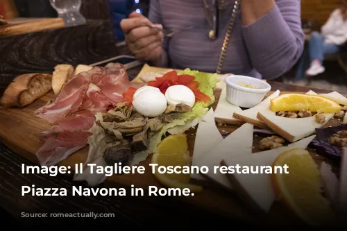 Image: Il Tagliere Toscano restaurant near Piazza Navona in Rome.