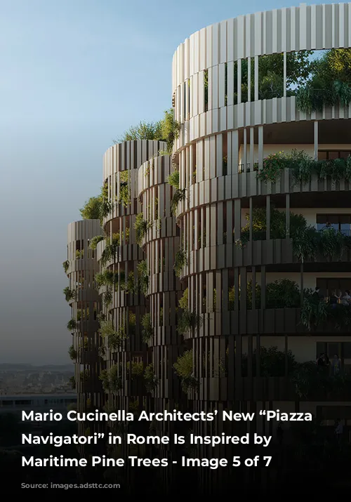 Mario Cucinella Architects’ New “Piazza Dei Navigatori” in Rome Is Inspired by Surrounding Maritime Pine Trees - Image 5 of 7