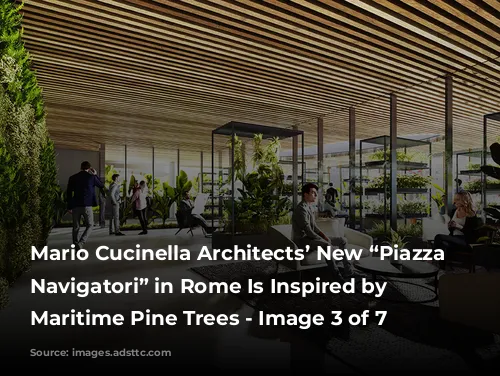 Mario Cucinella Architects’ New “Piazza Dei Navigatori” in Rome Is Inspired by Surrounding Maritime Pine Trees - Image 3 of 7