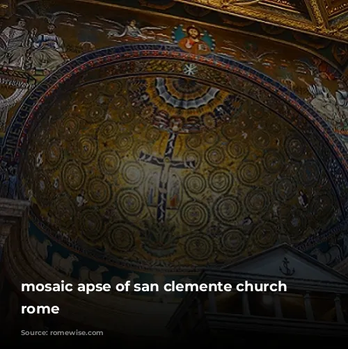 mosaic apse of san clemente church in rome