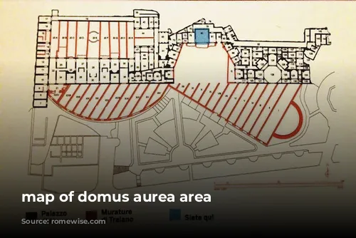 map of domus aurea area