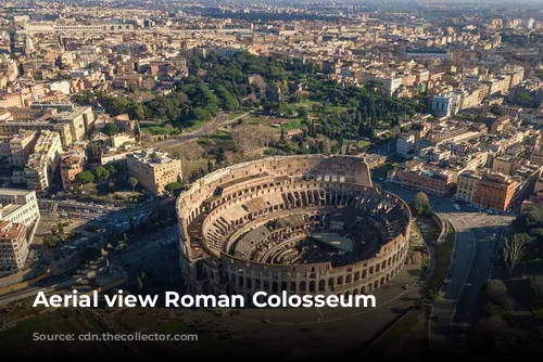 Aerial view Roman Colosseum