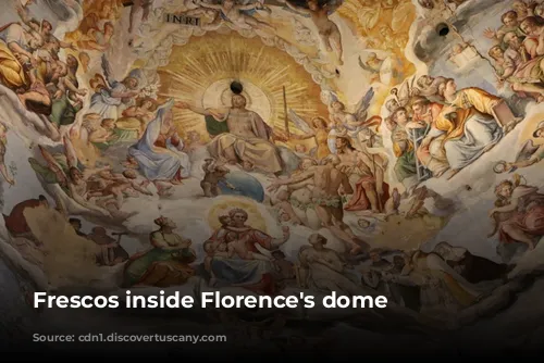 Frescos inside Florence's dome