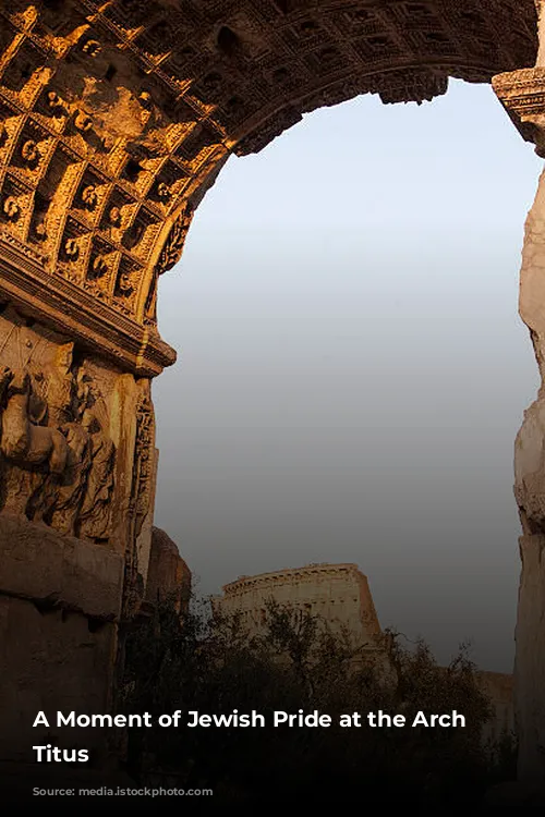 A Moment of Jewish Pride at the Arch of Titus