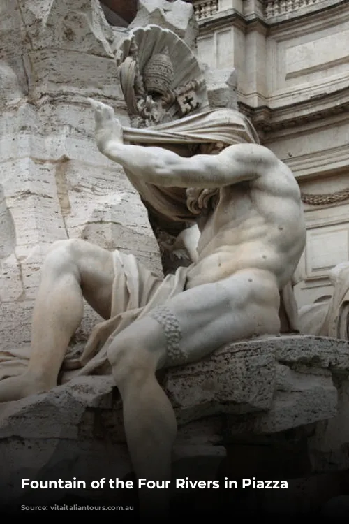 Fountain of the Four Rivers in Piazza Navona