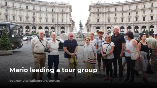 Mario leading a tour group