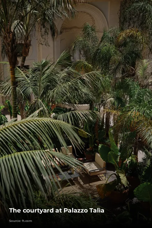 The courtyard at Palazzo Talìa