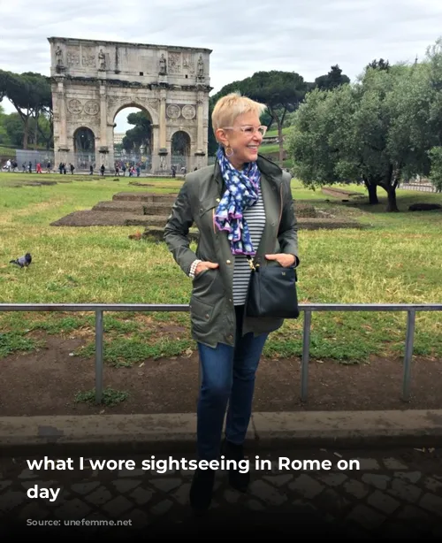 what I wore sightseeing in Rome on rainy day