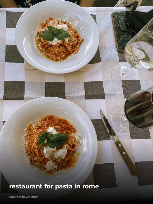 restaurant for pasta in rome