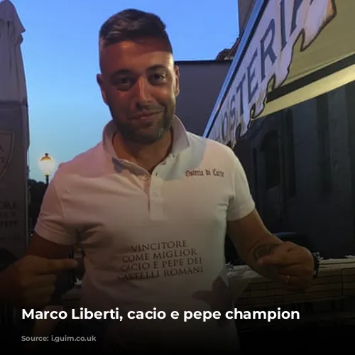 Marco Liberti, cacio e pepe champion