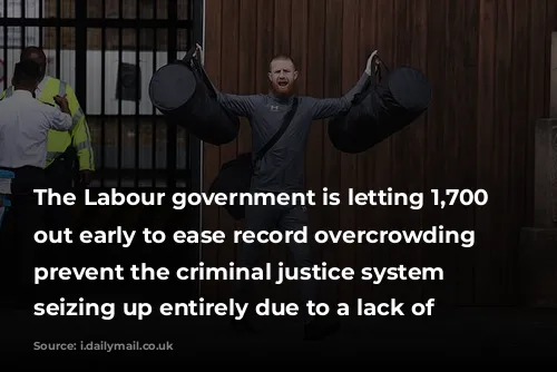 The Labour government is letting 1,700 prisoners out early to ease record overcrowding and prevent the criminal justice system from seizing up entirely due to a lack of cells.