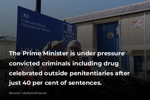 The Prime Minister is under pressure as convicted criminals including drug dealers celebrated outside penitentiaries after serving just 40 per cent of sentences.