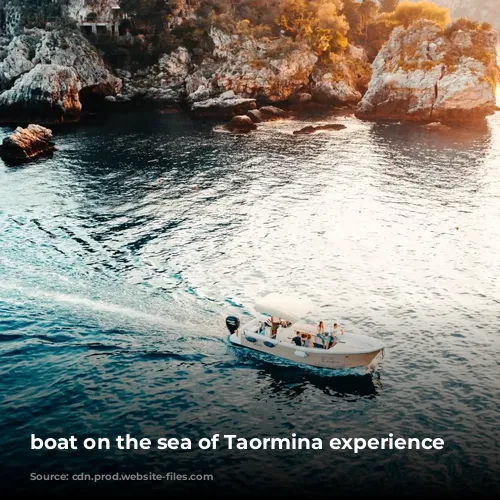 boat on the sea of Taormina experience