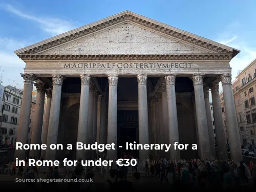 Rome on a Budget - Itinerary for a day in Rome for under €30