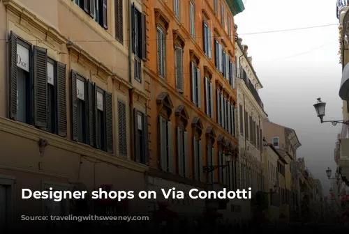 Designer shops on Via Condotti