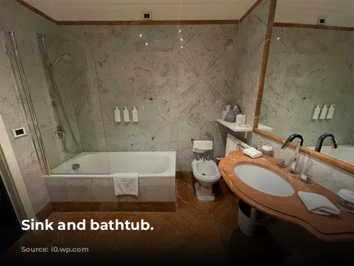 Sink and bathtub.