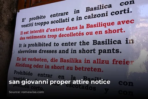 san giovanni proper attire notice