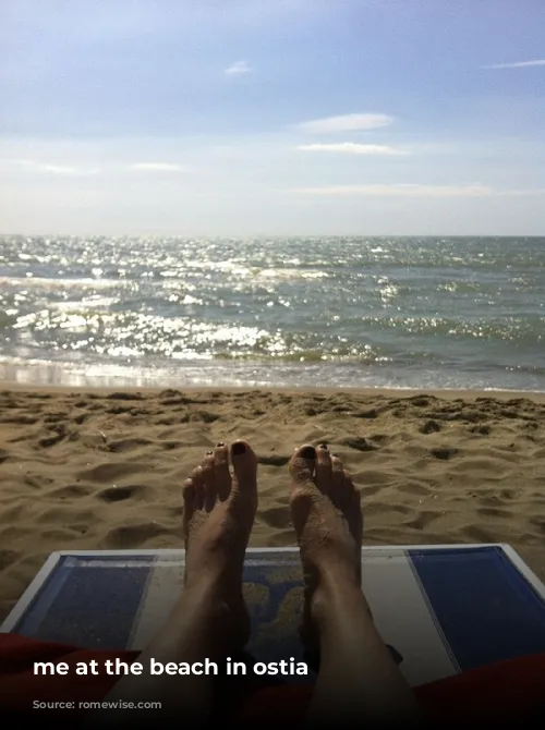 me at the beach in ostia