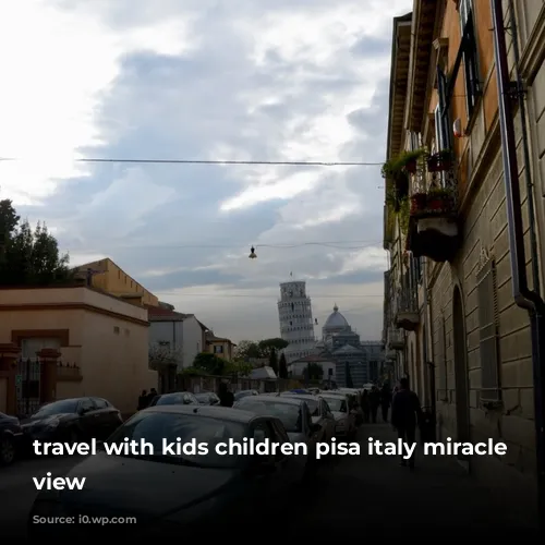 travel with kids children pisa italy miracle square view