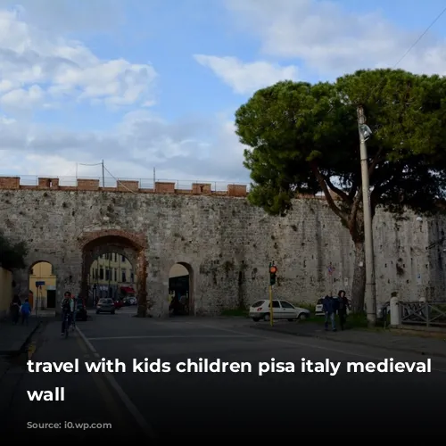 travel with kids children pisa italy medieval city wall