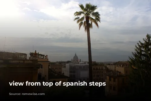 view from top of spanish steps