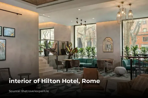 interior of Hilton Hotel, Rome