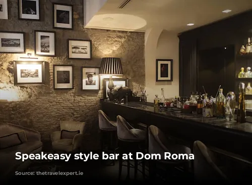 Speakeasy style bar at Dom Roma Hotel