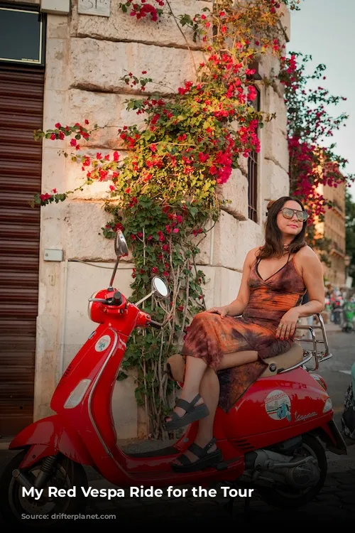 My Red Vespa Ride for the Tour