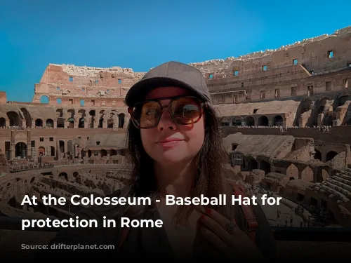 At the Colosseum - Baseball Hat for sun protection in Rome