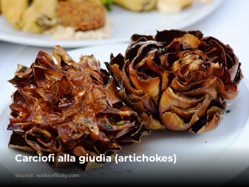 Carciofi alla giudìa (artichokes) 