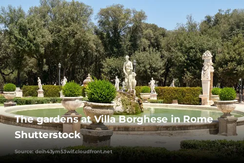 The gardens at Villa Borghese in Rome © Shutterstock