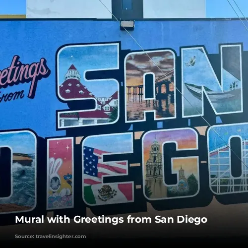 Mural with Greetings from San Diego