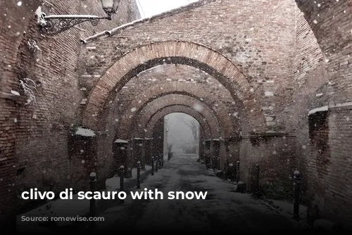 clivo di scauro with snow