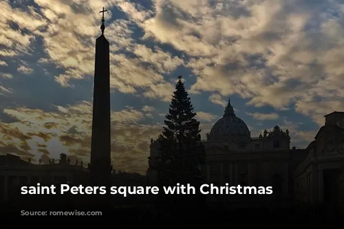 saint Peters square with Christmas tree