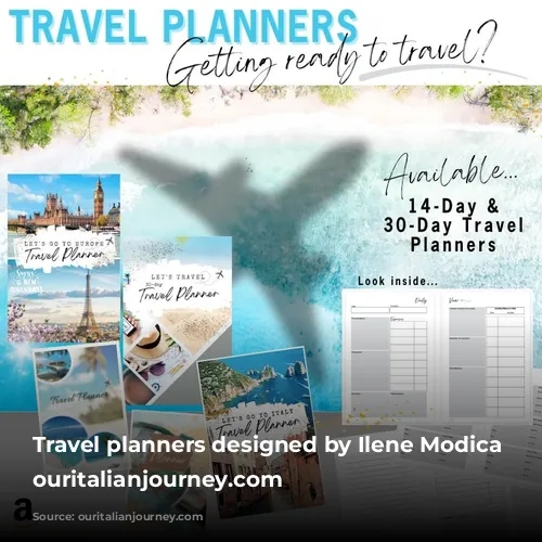 Travel planners designed by Ilene Modica - ouritalianjourney.com