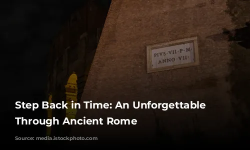 Step Back in Time:  An Unforgettable Journey Through Ancient Rome