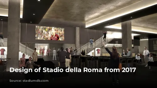 Design of Stadio della Roma from 2017