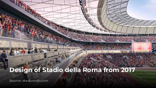 Design of Stadio della Roma from 2017