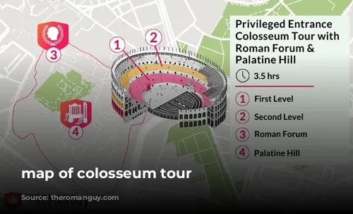 map of colosseum tour