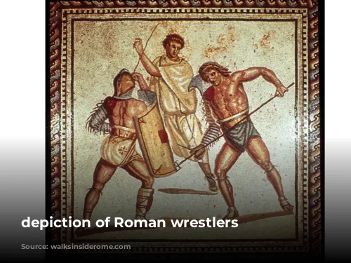 depiction of Roman wrestlers