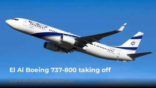 El Al Boeing 737-800 taking off