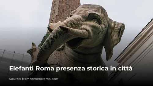 Elefanti Roma presenza storica in città