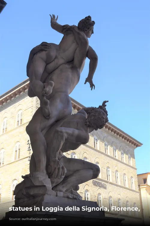 statues in Loggia della Signoria, Florence, Italy